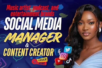 grow social media for music artists, podcasts, music promotion manager