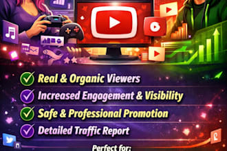 promote your twitch, kick, youtube and grow organic social media traffic