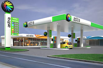 design gas station,fuel station, and convenience store plans for permit approval