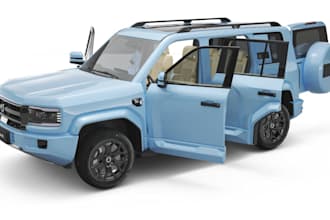 build 3d vehicle for visualization, real life 3d car in blender,car interior,rig