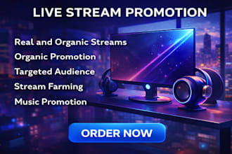 do organic stream farming, click farming for sportify, twitch, discord, youtube