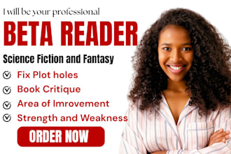 beta read plot holes and give chapter by chapter feedback on sci fi novel