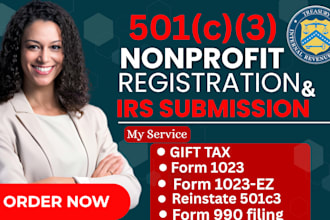 set up your 501c3 nonprofit, file irs form 1023, 990, 1023ez and gift tax return