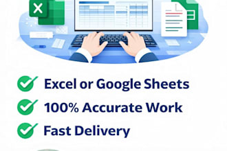 do data entry, excel data entry, and PDF to excel conversion