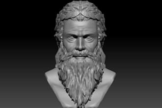 mold 3d headbust likeness,statue,character model,sword for 3d printing,stl,toys