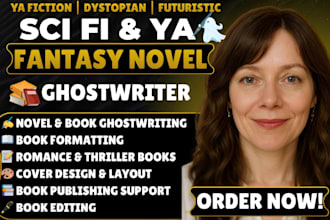 be your sci fi or fantasy novel ghostwriter and ghost book writer