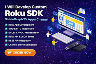 develop custom roku sdk scenegraph TV app or channel