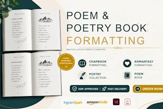 format design poetry book for amazon KDP poetry editor poetry formatting