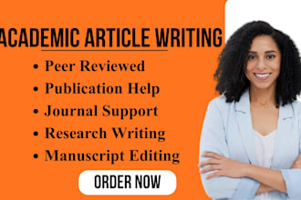 do academic article writing with peer reviewed journal submission support