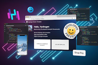 create shopify website using hydrogen