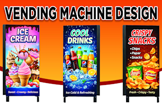 do unique vending machine design, vending machine wrap, any vending machine