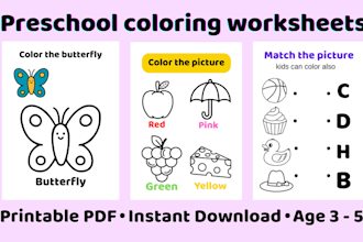 create printable coloring worksheets
