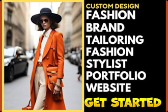 design tailoring website, fashion designer, stylist portfolio website