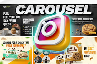 design attractive social media carousel posts insta facebook