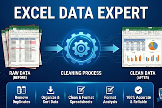 do excel data cleaning, pivot tables and analysis
