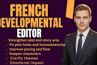 improve your french novel plot structure with expert developmental editing
