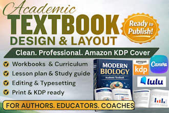 design, format lead magnet, textbook, workbook, and curriculum layout for KDP