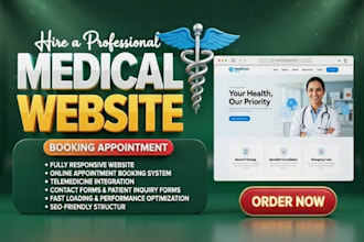build a responsive wix website for dental clinic, medical and pharmaceutical