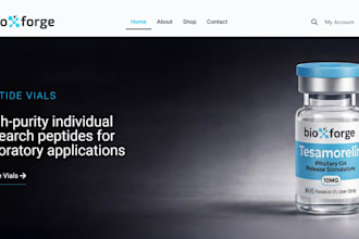 design peptide website, fda compliant research peptide website peptide marketing
