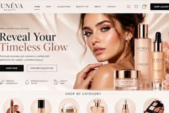 design skincare website beauty shopify store cosmetics