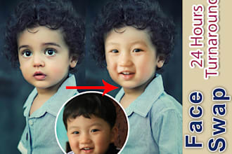do realistic face swap, head replace, person swap