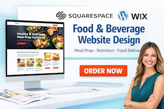 squarespace meal prep nutritionist food delivery website design beverage website