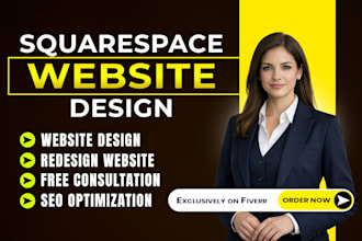 build squarespace website design or redesign, website development
