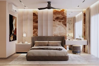 design a modern luxury master bedroom
