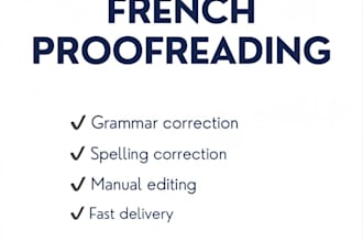 proofread and correct your french text professionally