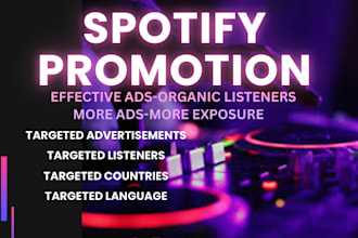 run targeted spotify promotion ads to reach real organic listeners
