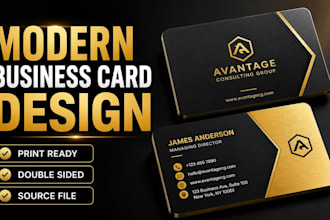 design modern luxury business card and visiting card