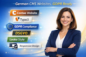 design a professional german contao or typo3 website with gdpr compliance