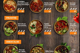 design of menus for cafes and restaurants