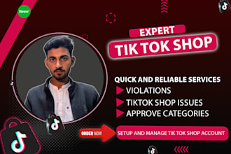 fix tiktok shop issue, approve categories, violation removal