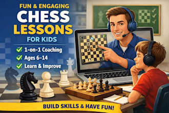 teach fun and engaging online chess lessons for kids
