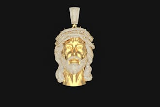 create realistic 3d jewelry design and cad model