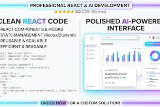 build a custom react or nextjs web app with ai integration