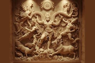create stunning 3d bas relief, mythological, abstract sculptures for cnc, wood