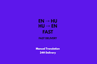 professionally translate english to hungarian manually and accurately