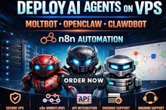 deploy ai agent moltbot openclaw clawdbot on vps with n8n automation