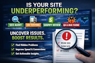 seo analysis, shopify app review, product review, website qa and beta testing