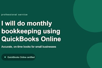 do monthly bookeeping using quickbooks online