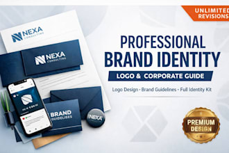 design modern brand identity for small business logo and branding kit