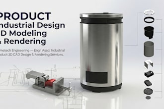 design industrial product and mechanical cad models
