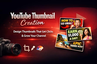 design professional youtube thumbnail for you