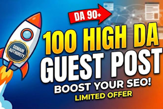 write and publish 10 guest post on da 90 high da guest posting