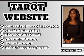 tarot website, tarot reader website, psychic website design, spiritual website,
