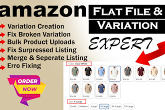 set up amazon variation listing or fix variation issues