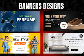 professionally design shopify banner, website banner and banner ads