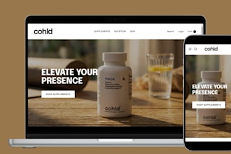 design private label supplement shopify store peptide website health supplement